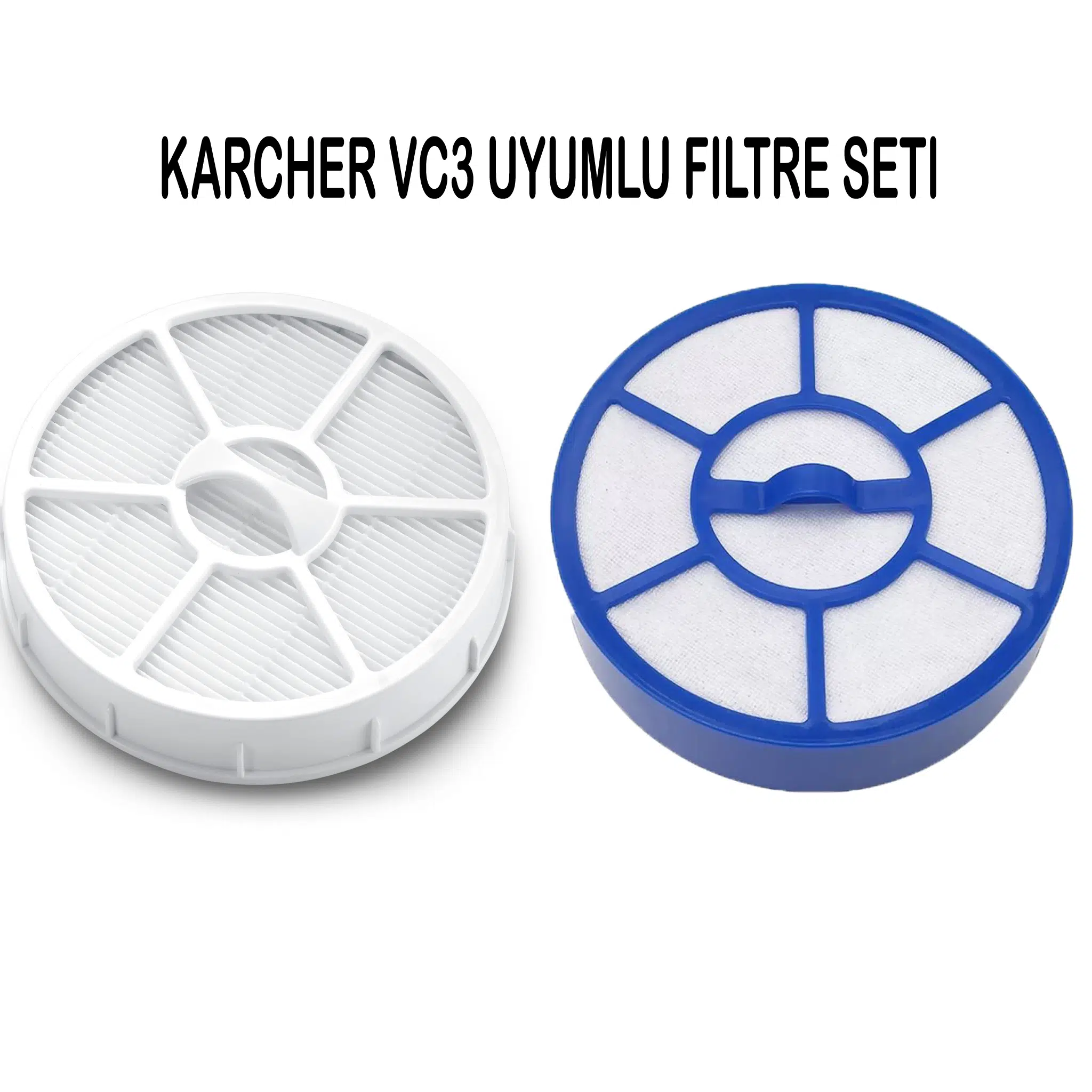 Karcher VC3 Filtre Seti HEPA + Motor Filtresi | VC3 Uyumlu Süpürge Filtre Seti | Yıkanabilir Yedek Filtre