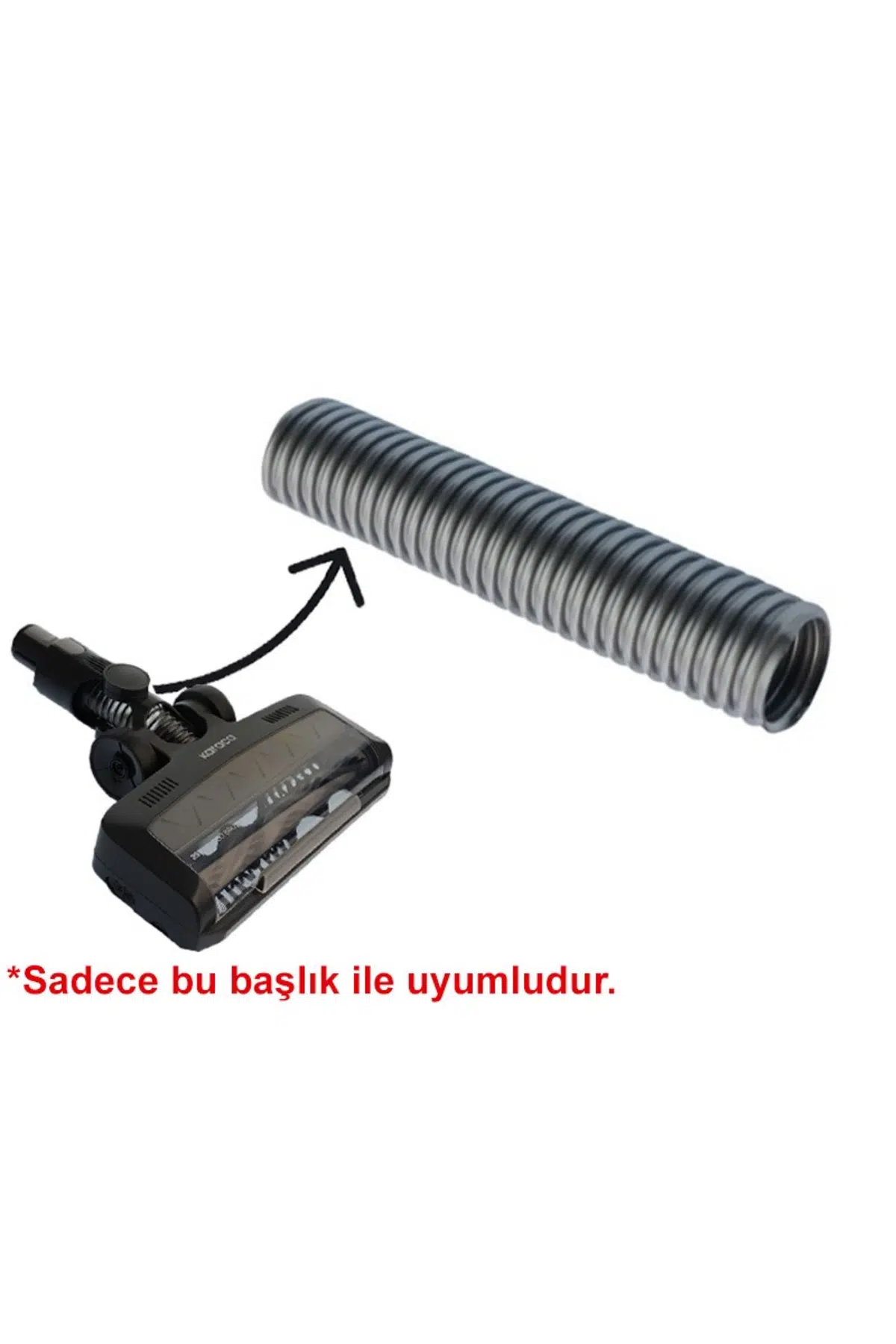Karaca Uyumlu Vantuz Power Up Pro Şarjlı Dikey Süpürge Emici Başlık Ara Hortumu